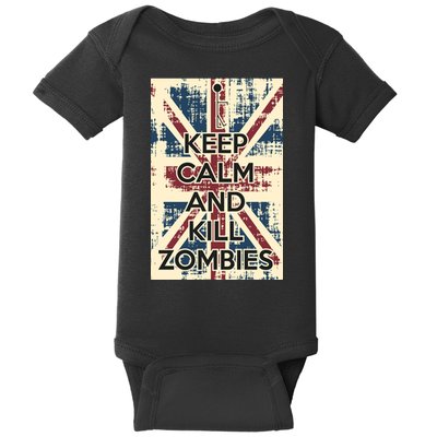 Keep Calm and Kill Zombies Vintage Baby Bodysuit