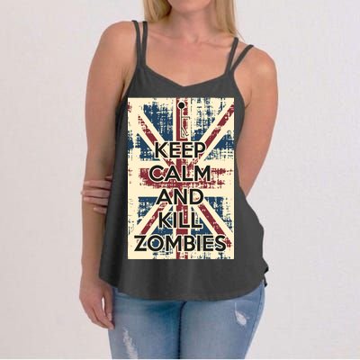 Keep Calm and Kill Zombies Vintage Women's Strappy Tank