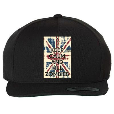 Keep Calm and Kill Zombies Vintage Wool Snapback Cap
