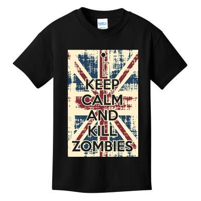 Keep Calm and Kill Zombies Vintage Kids T-Shirt