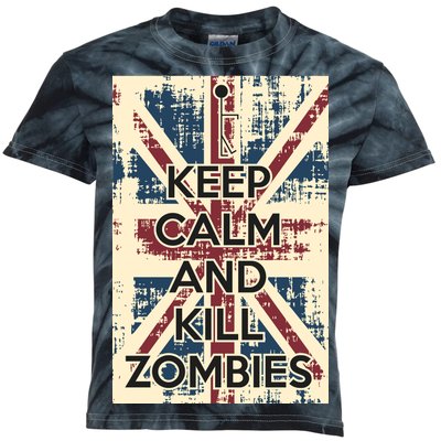 Keep Calm and Kill Zombies Vintage Kids Tie-Dye T-Shirt