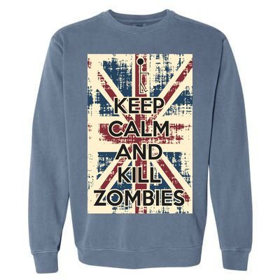 Keep Calm and Kill Zombies Vintage Garment-Dyed Sweatshirt