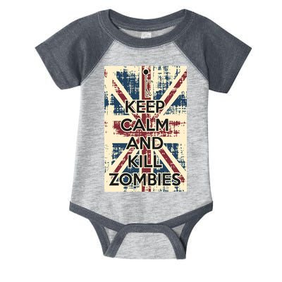 Keep Calm and Kill Zombies Vintage Infant Baby Jersey Bodysuit