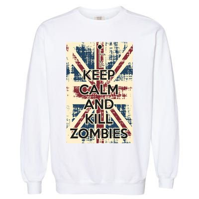 Keep Calm and Kill Zombies Vintage Garment-Dyed Sweatshirt
