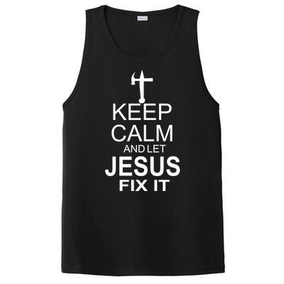 Keep Calm And Let Jesus Fix It PosiCharge Competitor Tank