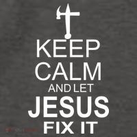 Keep Calm And Let Jesus Fix It Vector Backpack