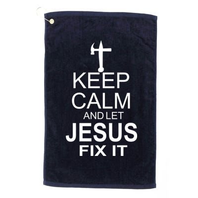 Keep Calm And Let Jesus Fix It Golf Towel