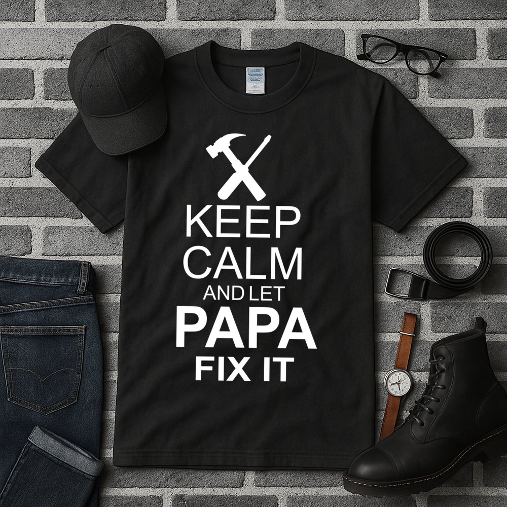 Keep Calm And Let Papa Fix It Tall T-Shirt