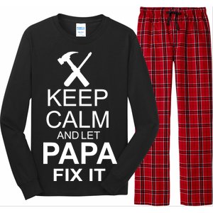 Keep Calm And Let Papa Fix It Long Sleeve Pajama Set