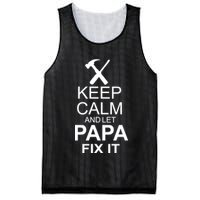 Keep Calm And Let Papa Fix It Mesh Reversible Basketball Jersey Tank