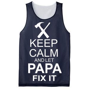 Keep Calm And Let Papa Fix It Mesh Reversible Basketball Jersey Tank