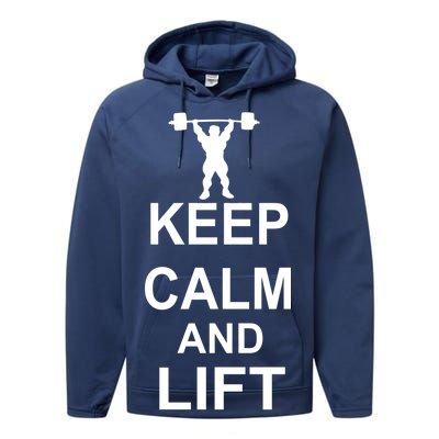 Keep Calm And Lift On Performance Fleece Hoodie