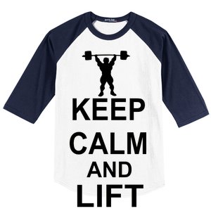 Keep Calm And Lift On Baseball Sleeve Shirt