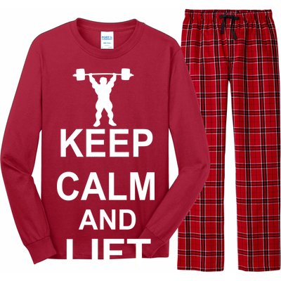 Keep Calm And Lift On Long Sleeve Pajama Set