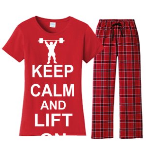 Keep Calm And Lift On Women's Flannel Pajama Set