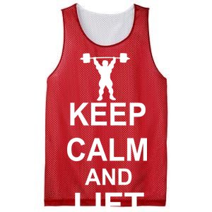 Keep Calm And Lift On Mesh Reversible Basketball Jersey Tank