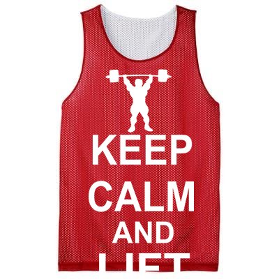 Keep Calm And Lift On Mesh Reversible Basketball Jersey Tank