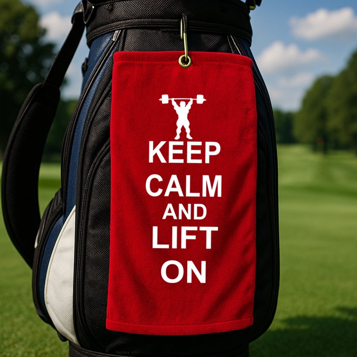 Keep Calm And Lift On Golf Towel