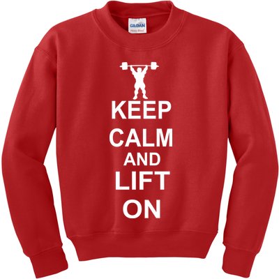 Keep Calm And Lift On Kids Sweatshirt