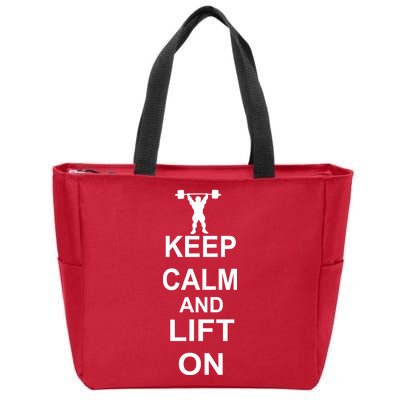 Keep Calm And Lift On Zip Tote Bag