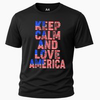 Keep Calm and Love America Cooling Performance Crew T-Shirt