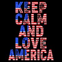 Keep Calm and Love America Cooling Performance Crew T-Shirt