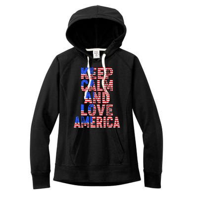 Keep Calm and Love America Women's Fleece Hoodie