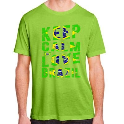 Keep Calm and Love Brazil Adult ChromaSoft Performance T-Shirt