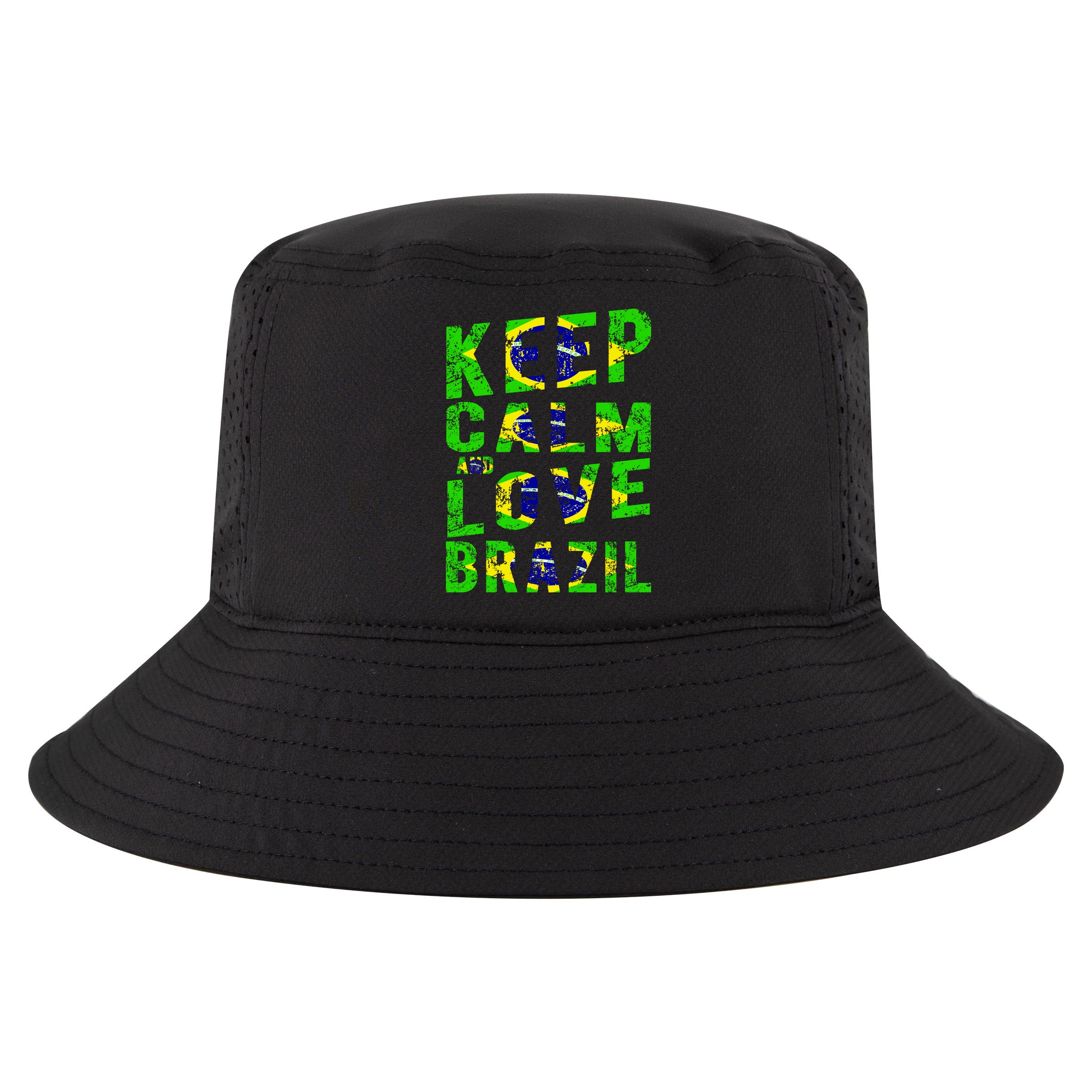 Keep Calm and Love Brazil Cool Comfort Performance Bucket Hat