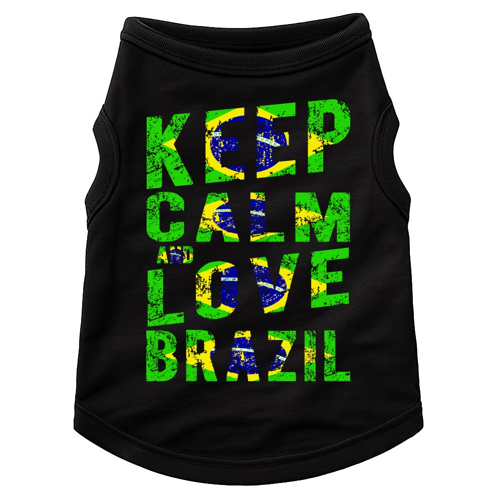 Keep Calm and Love Brazil Doggie Tank