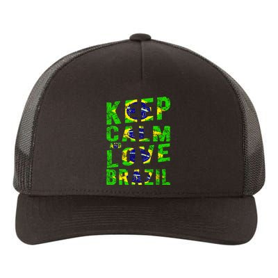 Keep Calm and Love Brazil Yupoong Adult 5-Panel Trucker Hat