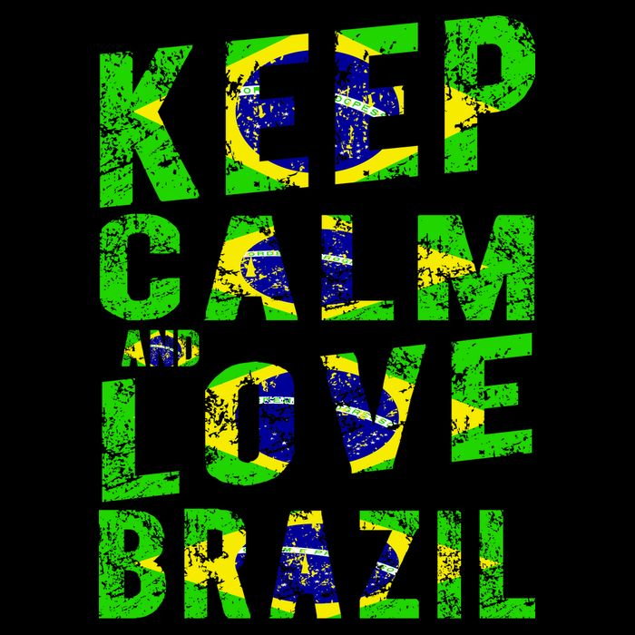 Keep Calm and Love Brazil Cooling Performance Crew T-Shirt