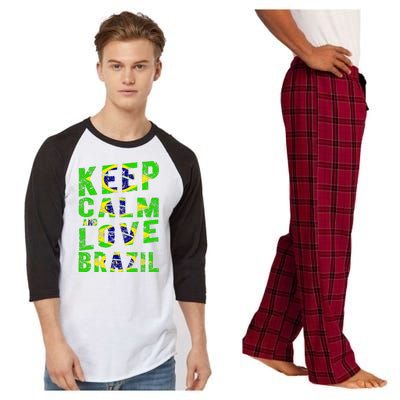 Keep Calm and Love Brazil Raglan Sleeve Pajama Set