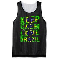 Keep Calm and Love Brazil Mesh Reversible Basketball Jersey Tank