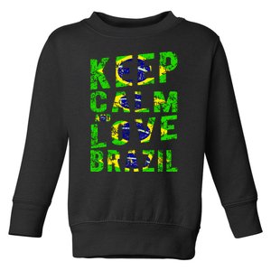 Keep Calm and Love Brazil Toddler Sweatshirt