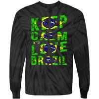 Keep Calm and Love Brazil Tie-Dye Long Sleeve Shirt