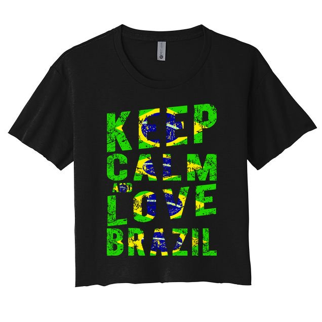 Keep Calm and Love Brazil Crop Top