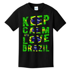 Keep Calm and Love Brazil Kids T-Shirt