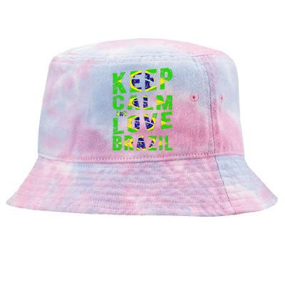 Keep Calm and Love Brazil Tie-Dyed Bucket Hat