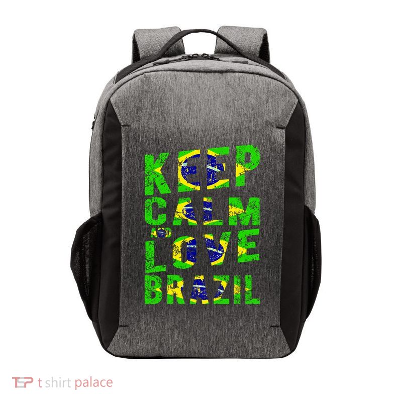 Keep Calm and Love Brazil Vector Backpack