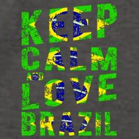 Keep Calm and Love Brazil Vector Backpack