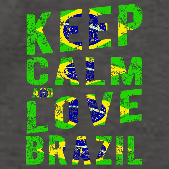 Keep Calm and Love Brazil Vector Backpack