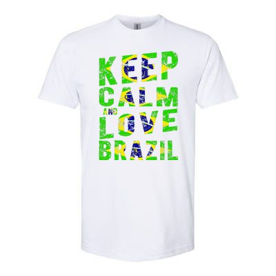 Keep Calm and Love Brazil Softstyle® CVC T-Shirt