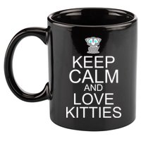 Keep Calm And Love Kitties 11oz C Handle Ceramic Mug