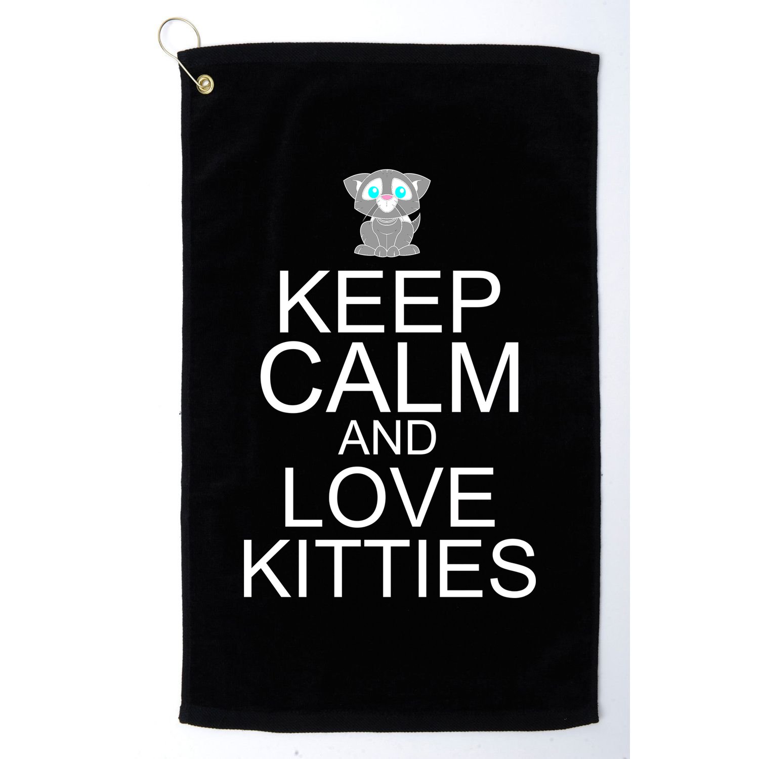 Keep Calm And Love Kitties Golf Towel