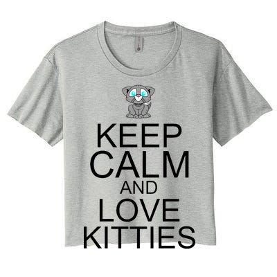 Keep Calm And Love Kitties Women's Crop Top Tee