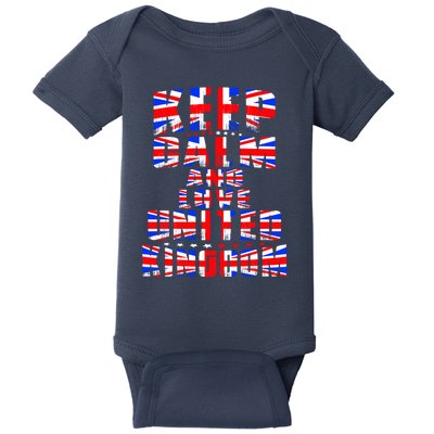 Keep Calm and Love United Kingdom Baby Bodysuit