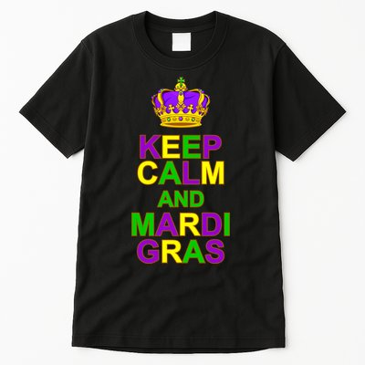 Keep Calm and Mardi Gras Crown New Orleans Tall T-Shirt