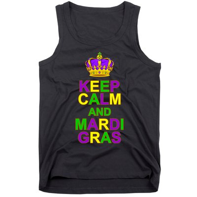 Keep Calm and Mardi Gras Crown New Orleans Tank Top