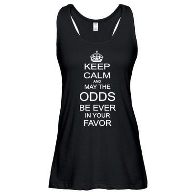 Keep Calm And May The Odds Be Ever In Your Favor Ladies Essential Flowy Tank